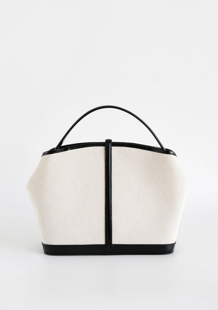 Leather-Trimmed Canvas Crossbody | KINDERSALMON