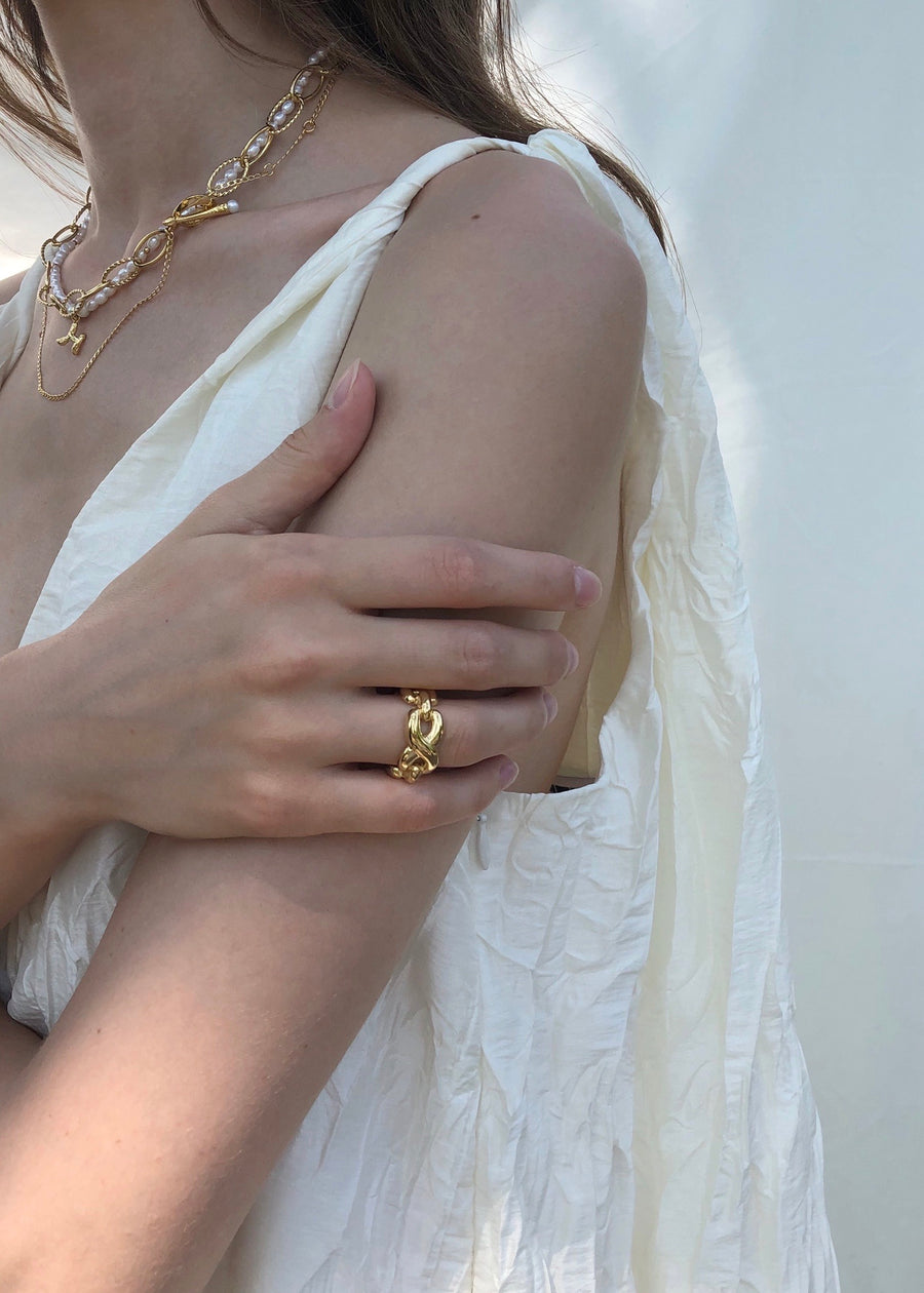 Twist Bold & Link R GOLD | S_S.IL