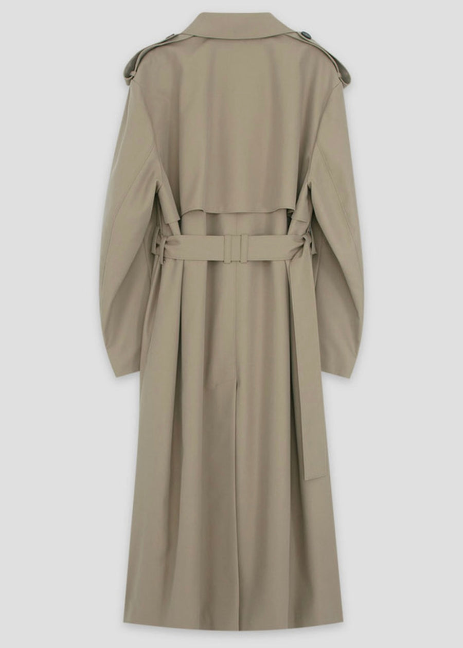 [LEHA] CAMDEN WOOL TRENCH COAT -BEIGE