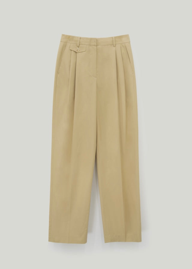 Lyocell Cotton Straight Pants (Goldfinch)