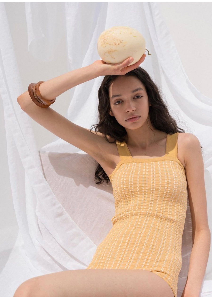 JACQUARD KNIT SWIM-SUIT | MISSING YOU ALREADY