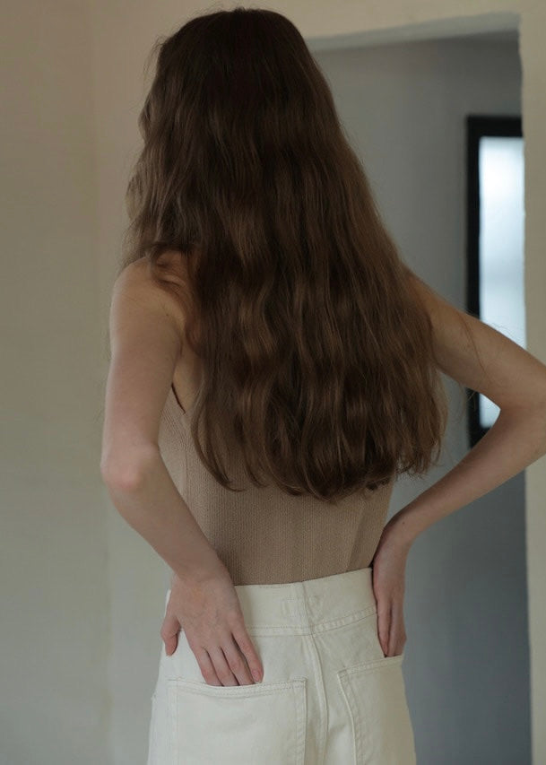Ribbed Knit Top (Sand)