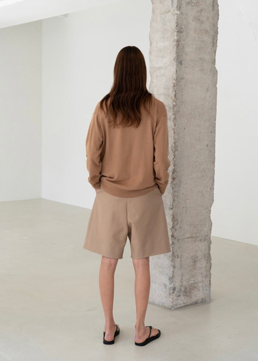CAMEL BERMUDA PANTS | LEHA
