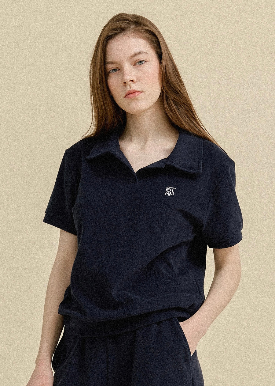 [STUDIO & PARC] Set 10% off | Bacatel Terry T-shirt & Short Pants -Navy