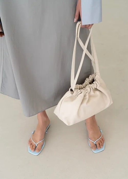 Sand Drawstring Clutch | LEHA