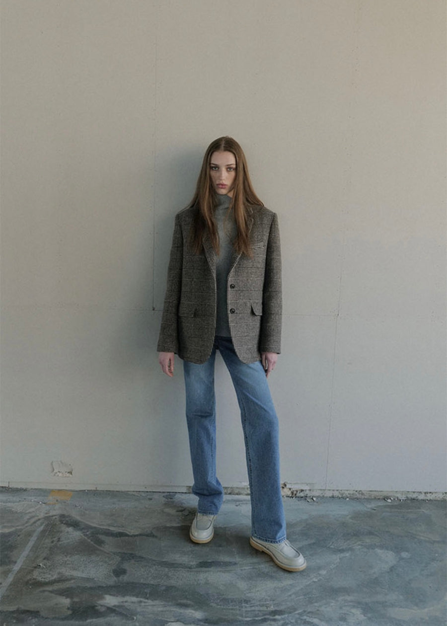[LEHA] CROSBY JACKET -BROWN