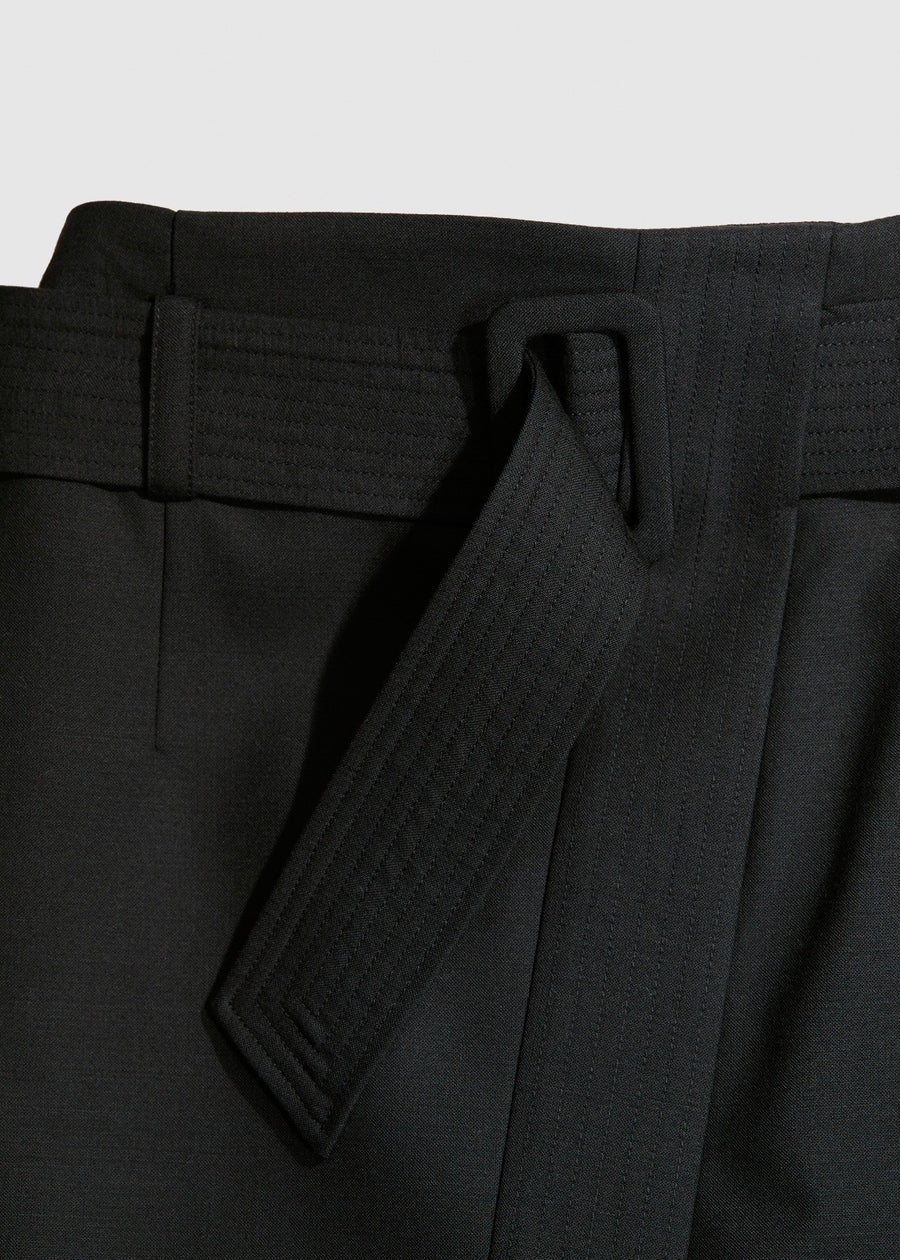 BELTED WOOL SKIRT | RECTO