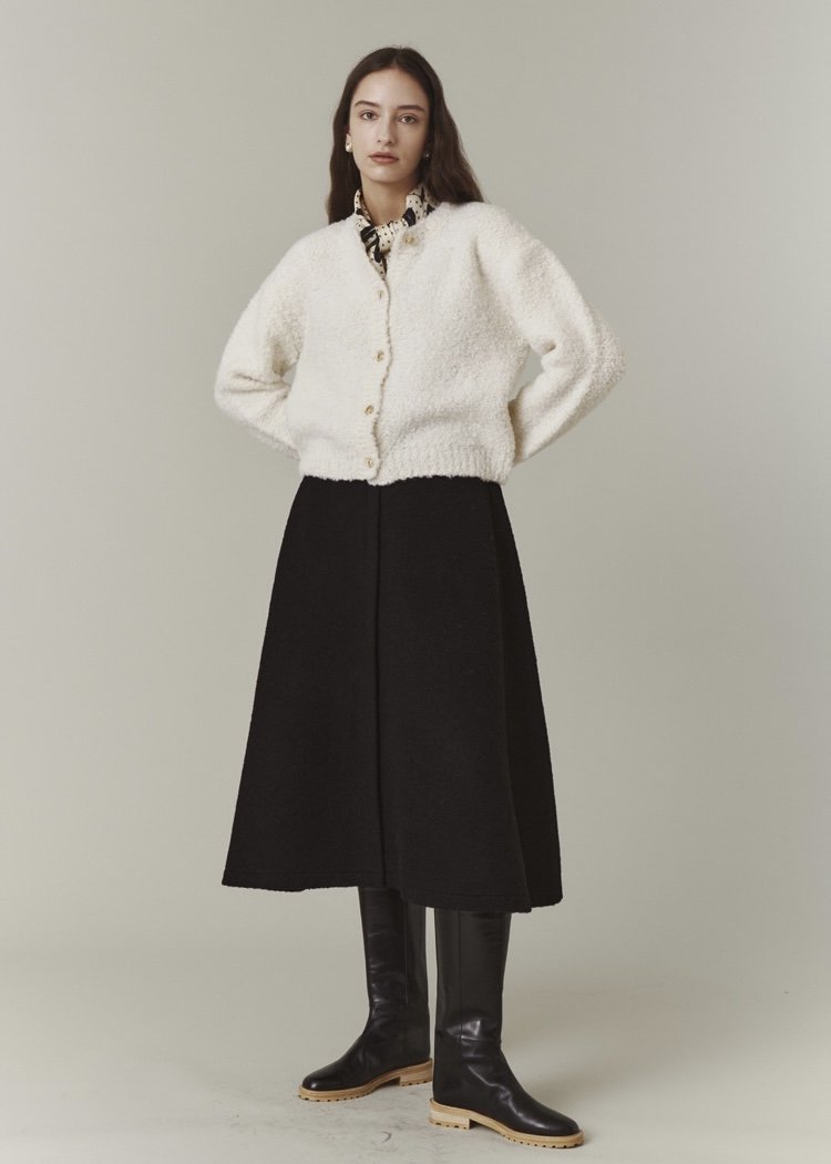 [Re-stock] Belle Boucle Cardigan (Ivory)