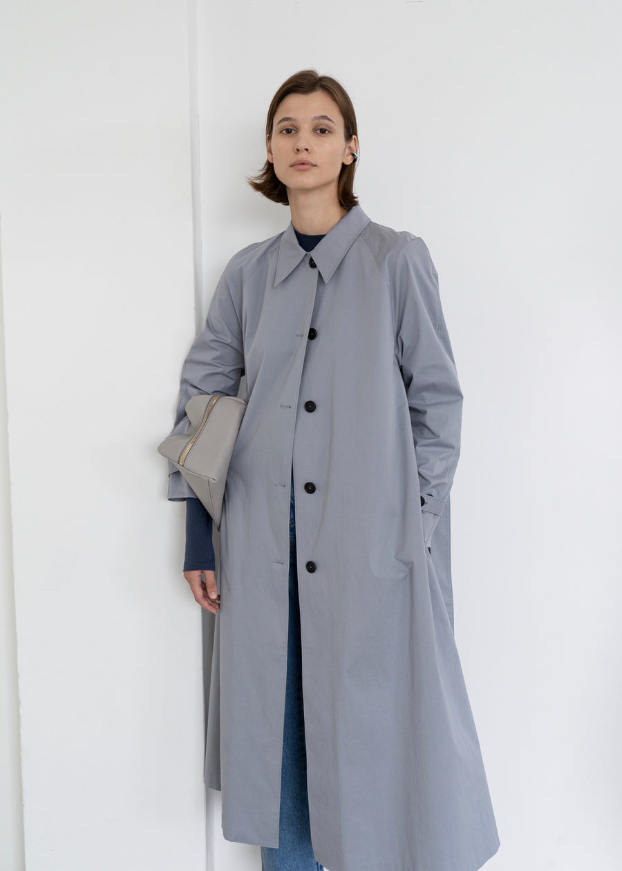 Belted Cotton Trench Coat | L E H A
