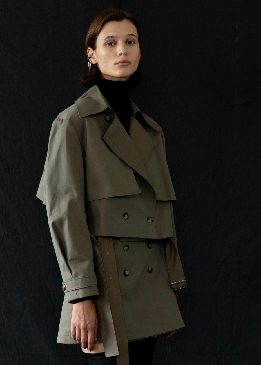 Jane Belted Cotton-gabardine Jacket | LEHA