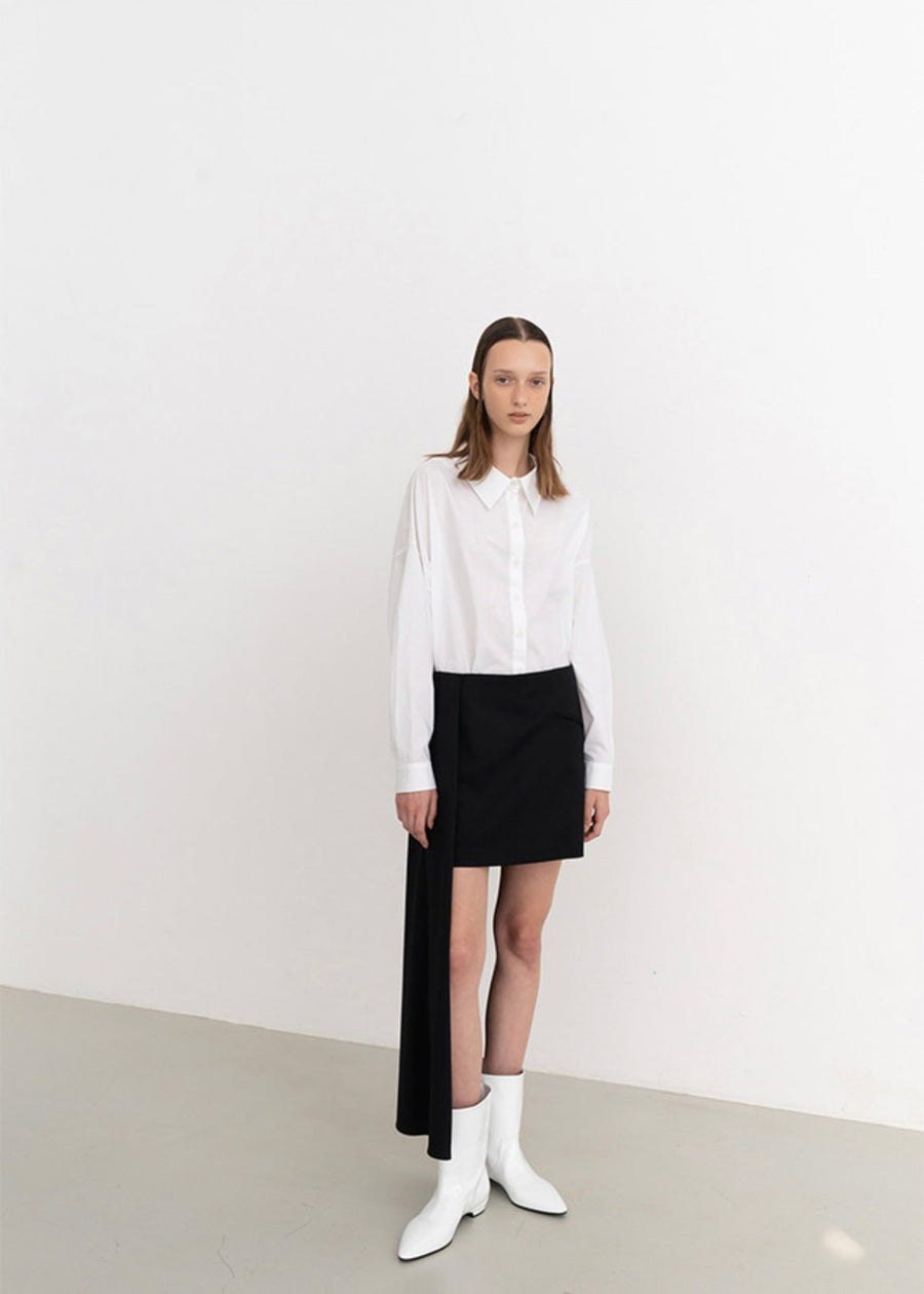 Martin draped detail skirt (Black)