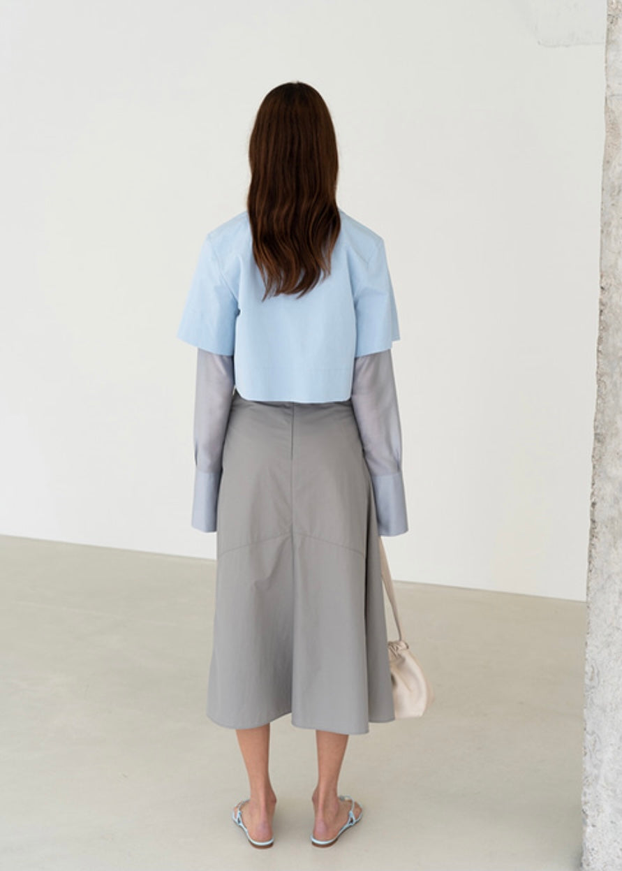 CROPPED SHIRTS (BLUE) | LEHA