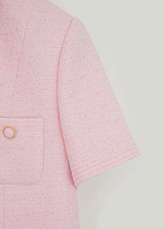 Numero 130: Diana Tweed Jacket  (Blossom Pink)