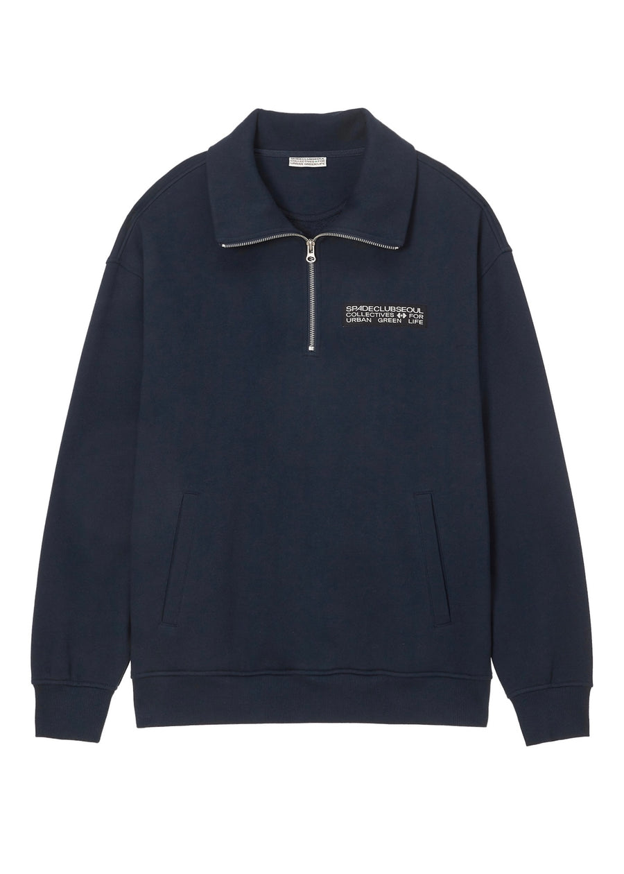 SCS Basic Label Half Zip-Up (Navy)