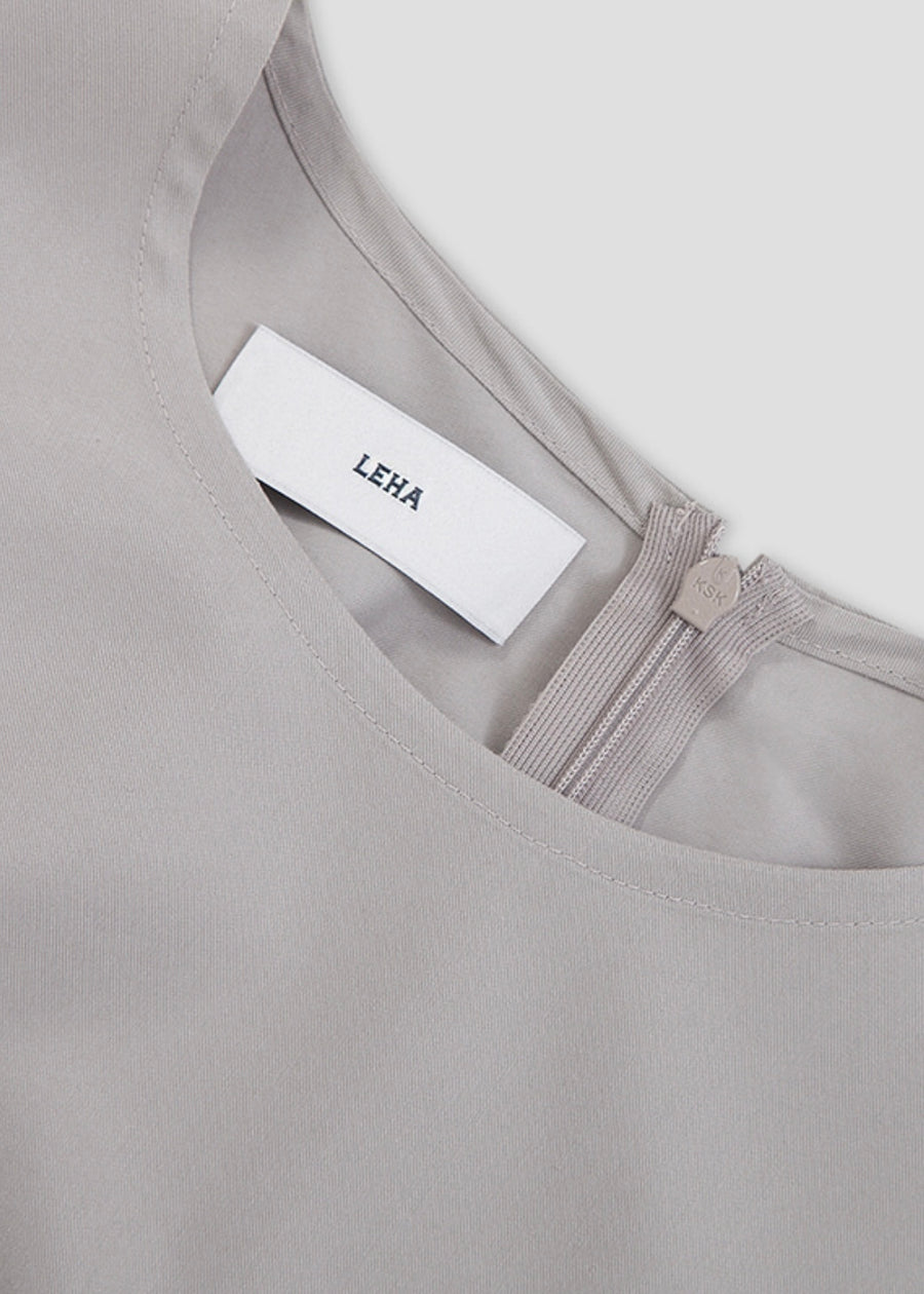 Tencel smocked midi dress (Dove)