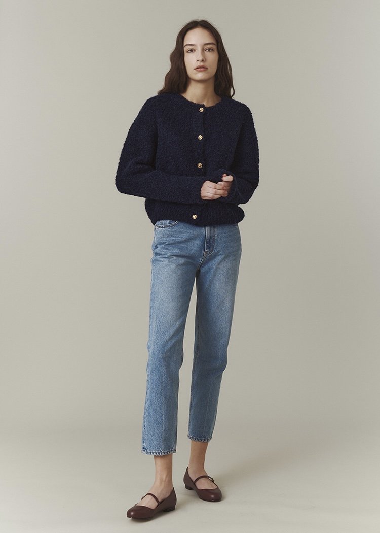 [Re-stock] Belle Boucle Cardigan (Navy)