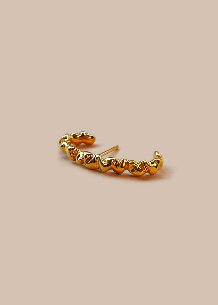 [ISABELLA ETOU] Crinkle Thin  Single Earring