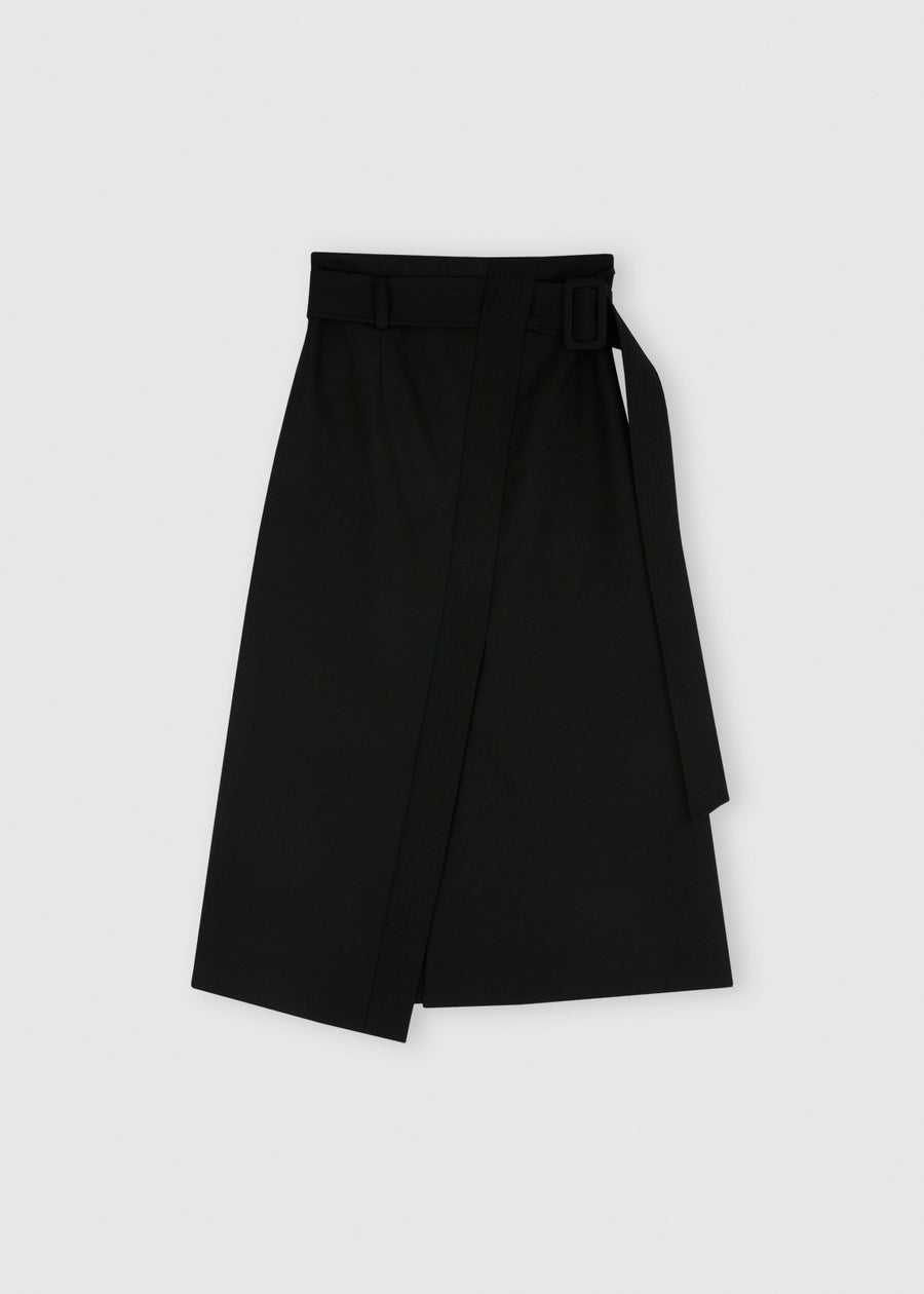 BELTED WOOL SKIRT | RECTO
