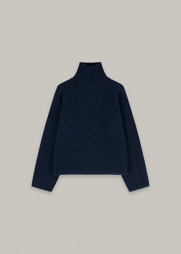 Soft turtleneck (Pure navy)