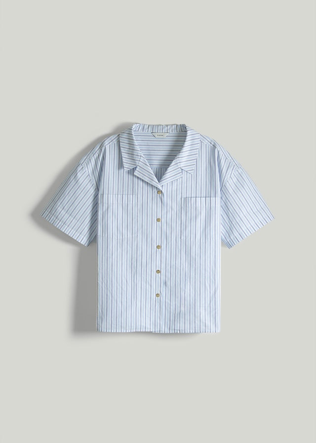 Half-sleeves Shirt (Stripe)