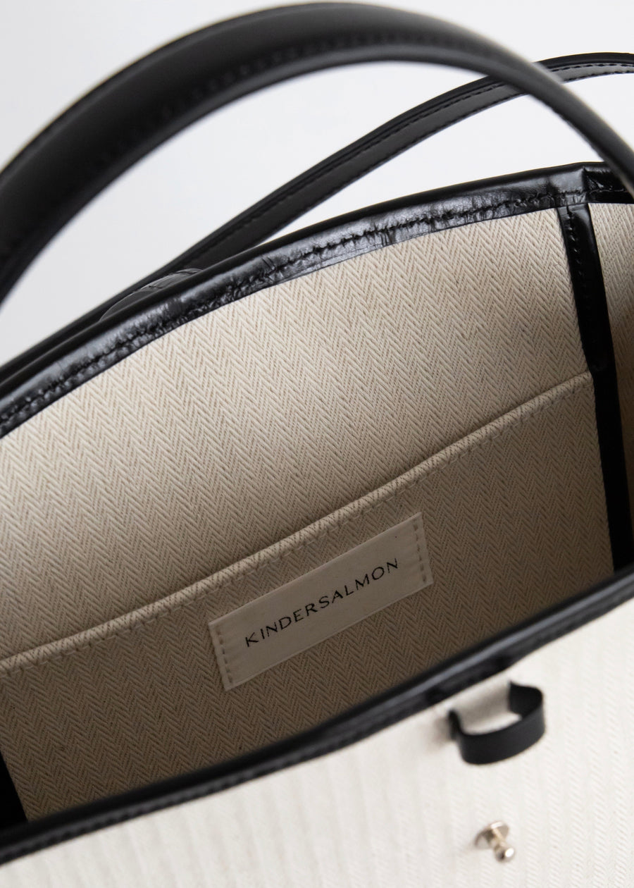 Leather-Trimmed Canvas Crossbody | KINDERSALMON