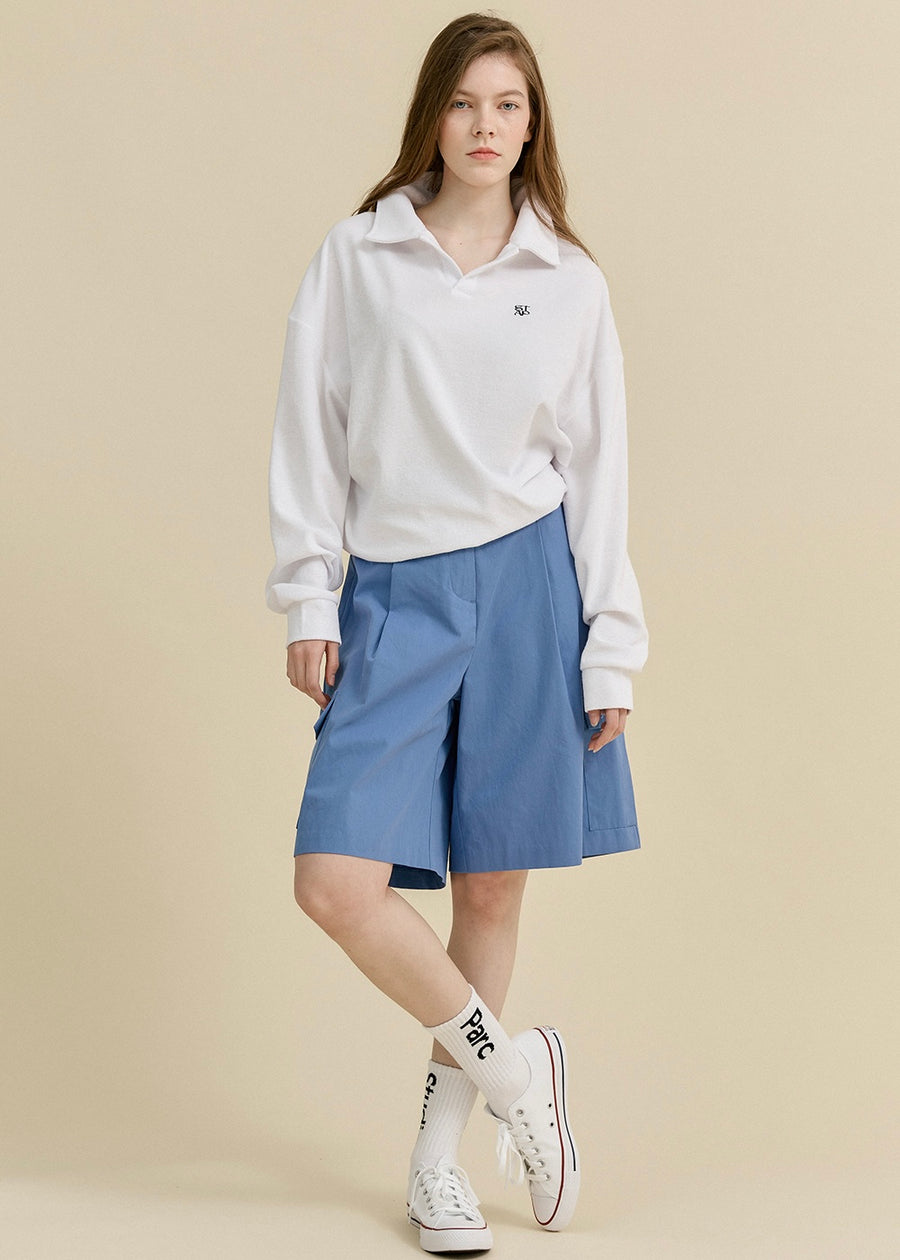 [STUDIO & PARC] Porquerolles Terry Longsleeve Shirt -White
