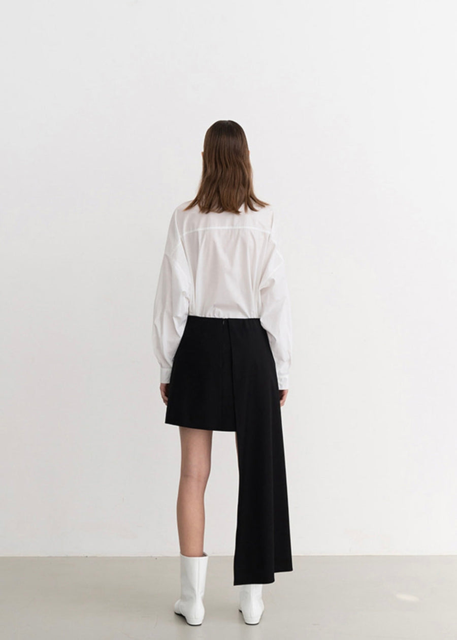Martin draped detail skirt (Black)