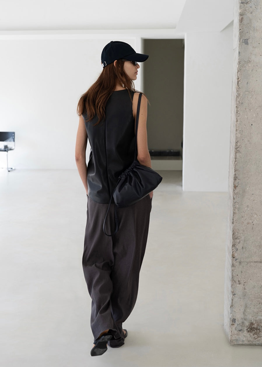 Dark Stone Wide Trousers (Anthracite)