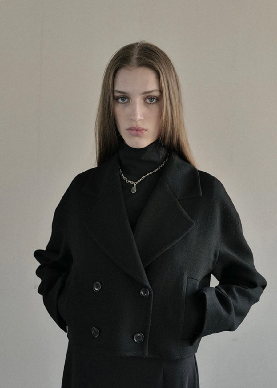 [LEHA] TATE CROPPED JACKET - BLACK