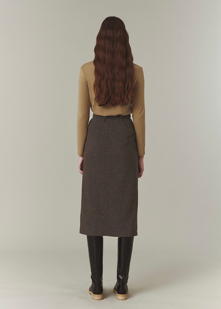 [Re-stock] Wool Blended Jersey Top (camel)