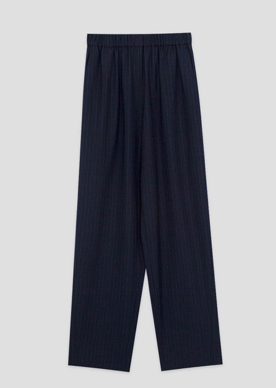 [Re-stock] Bastian pinstriped tapedre pants (Navy stripe)