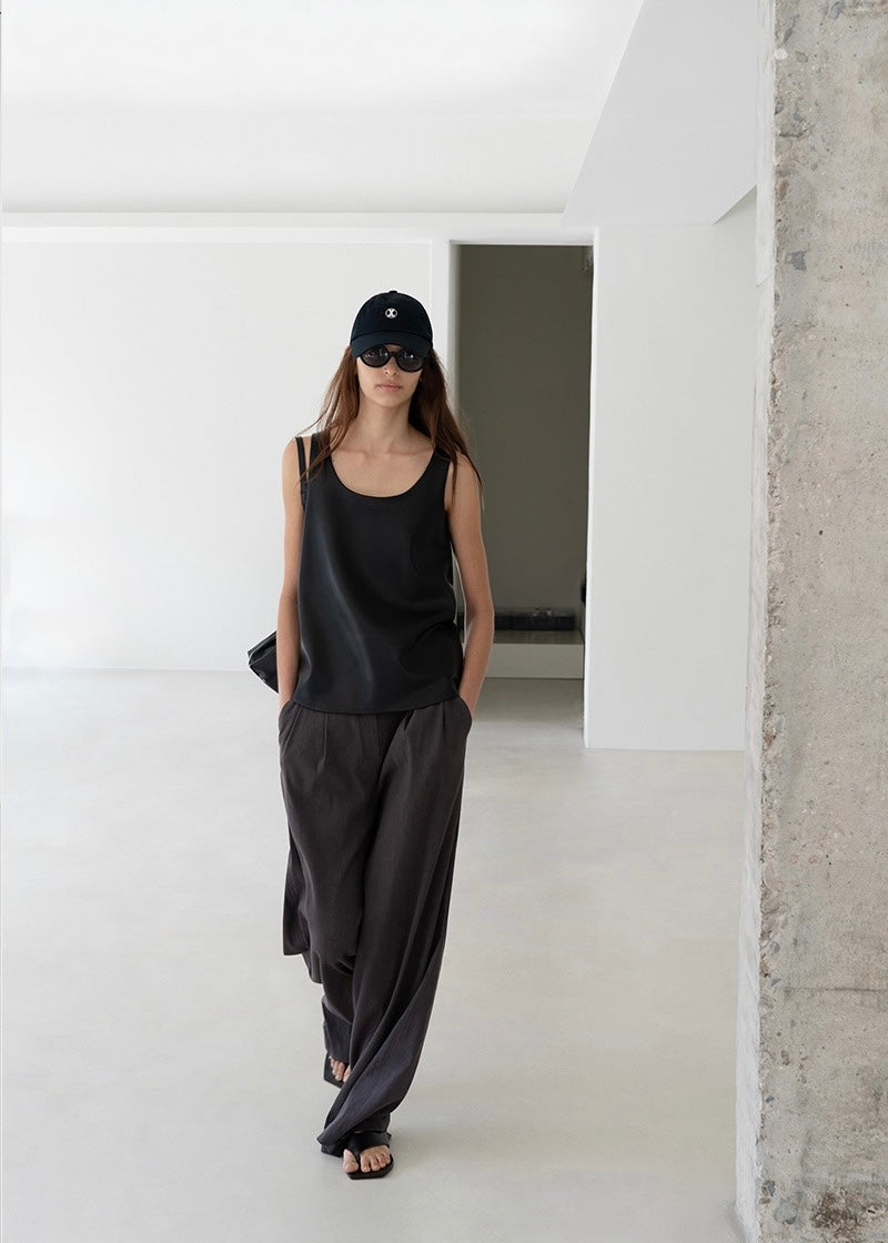 Dark Stone Wide Trousers (Anthracite)