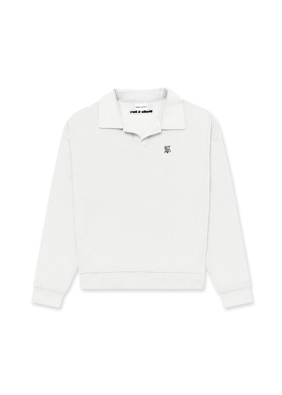 [STUDIO & PARC] Porquerolles Terry Longsleeve Shirt -White