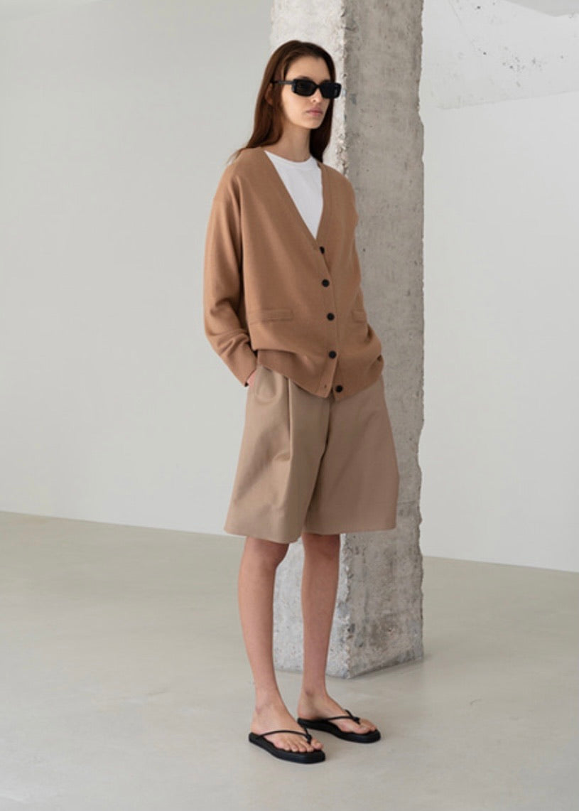 CAMEL BERMUDA PANTS | LEHA