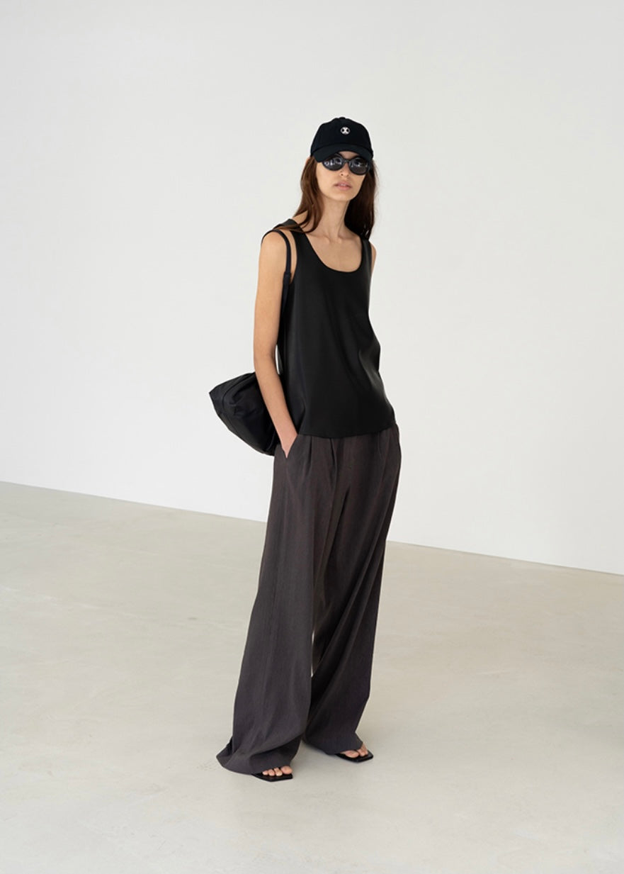 Dark Stone Wide Trousers (Anthracite)