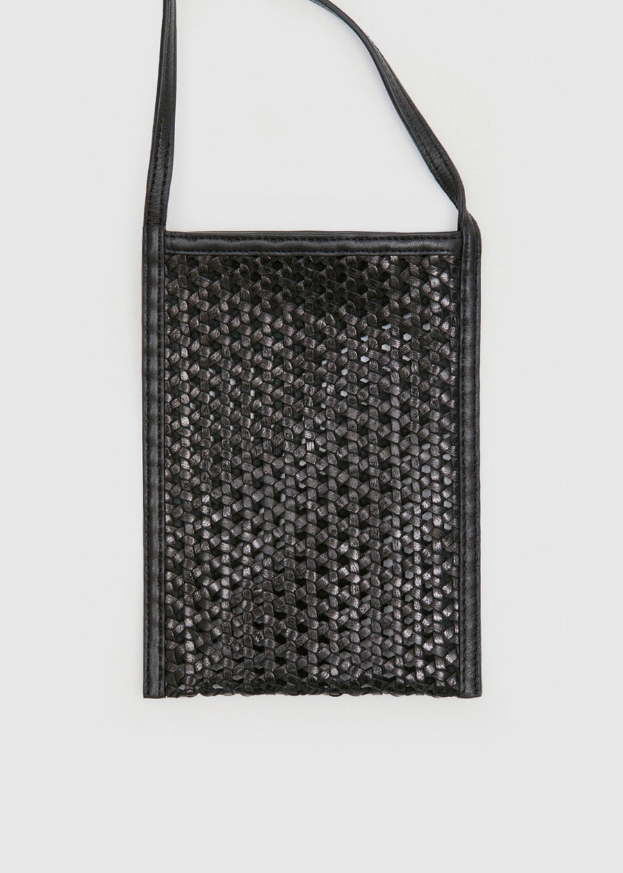 SQUARE SUNGLASSES & POUCH (BLACK) | RECTO
