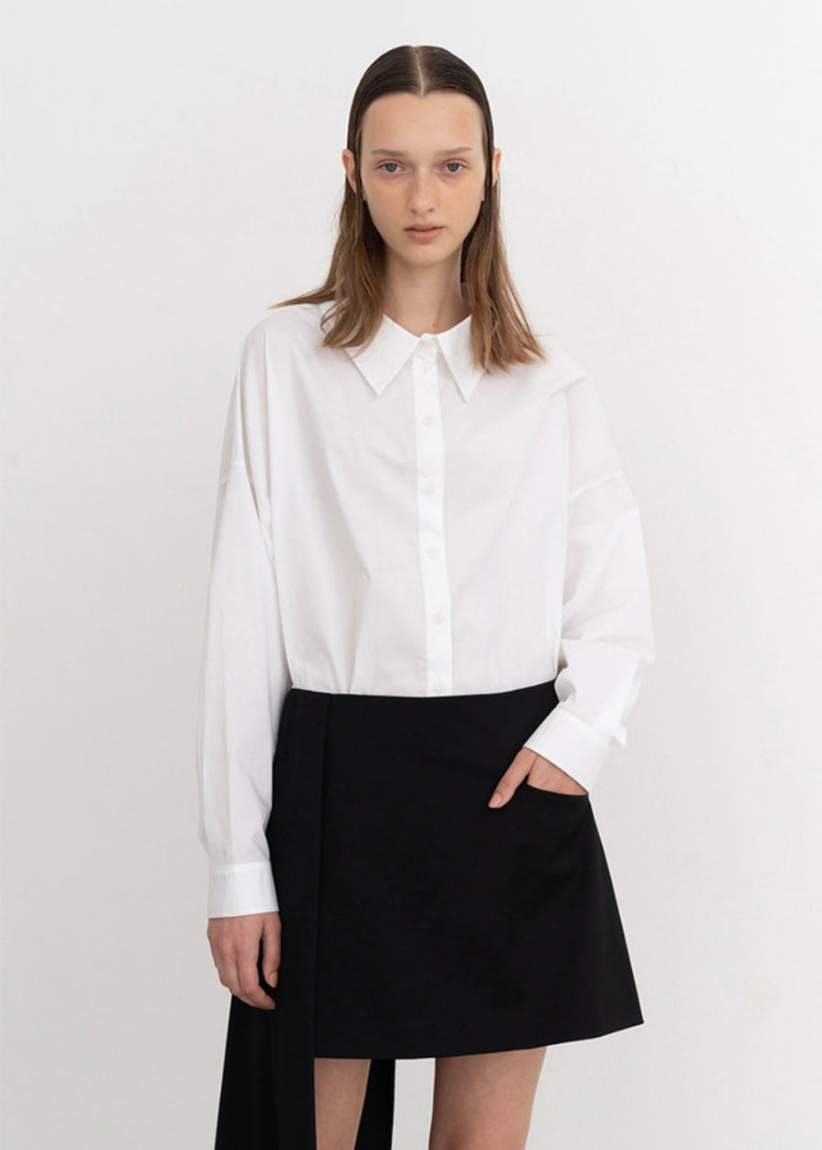 Martin draped detail skirt (Black)