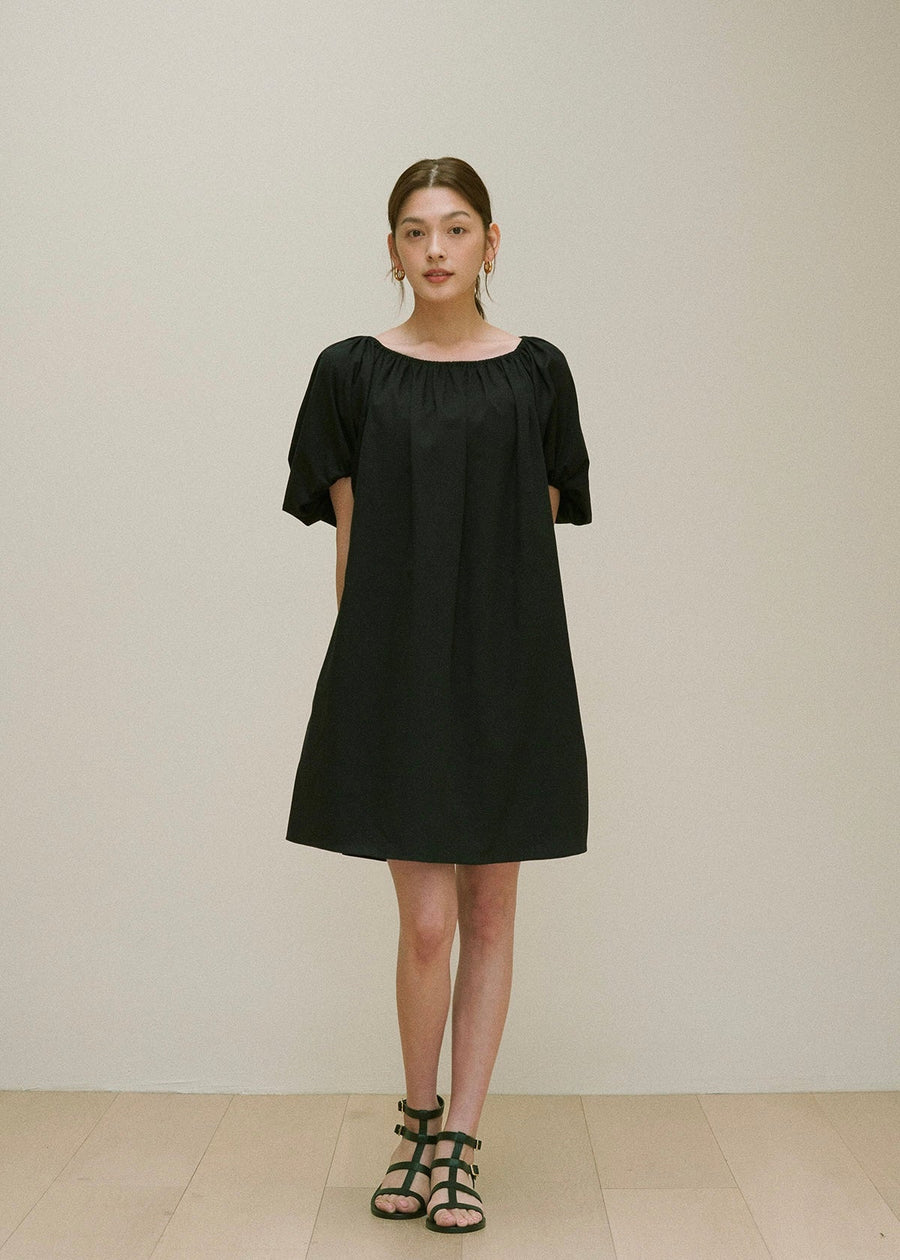 [Re-stock] Mimosa puff-sleeve dress (Black)