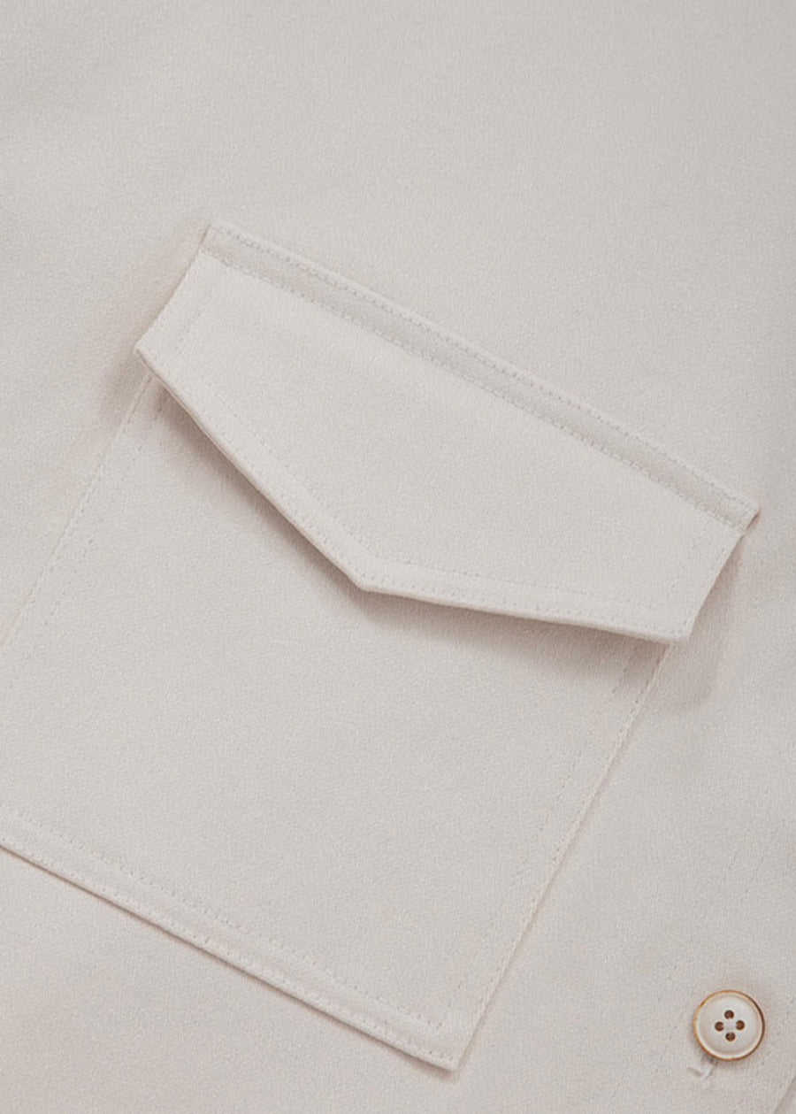[LEHA] POUDRE SHIRT JACKET-CREAM