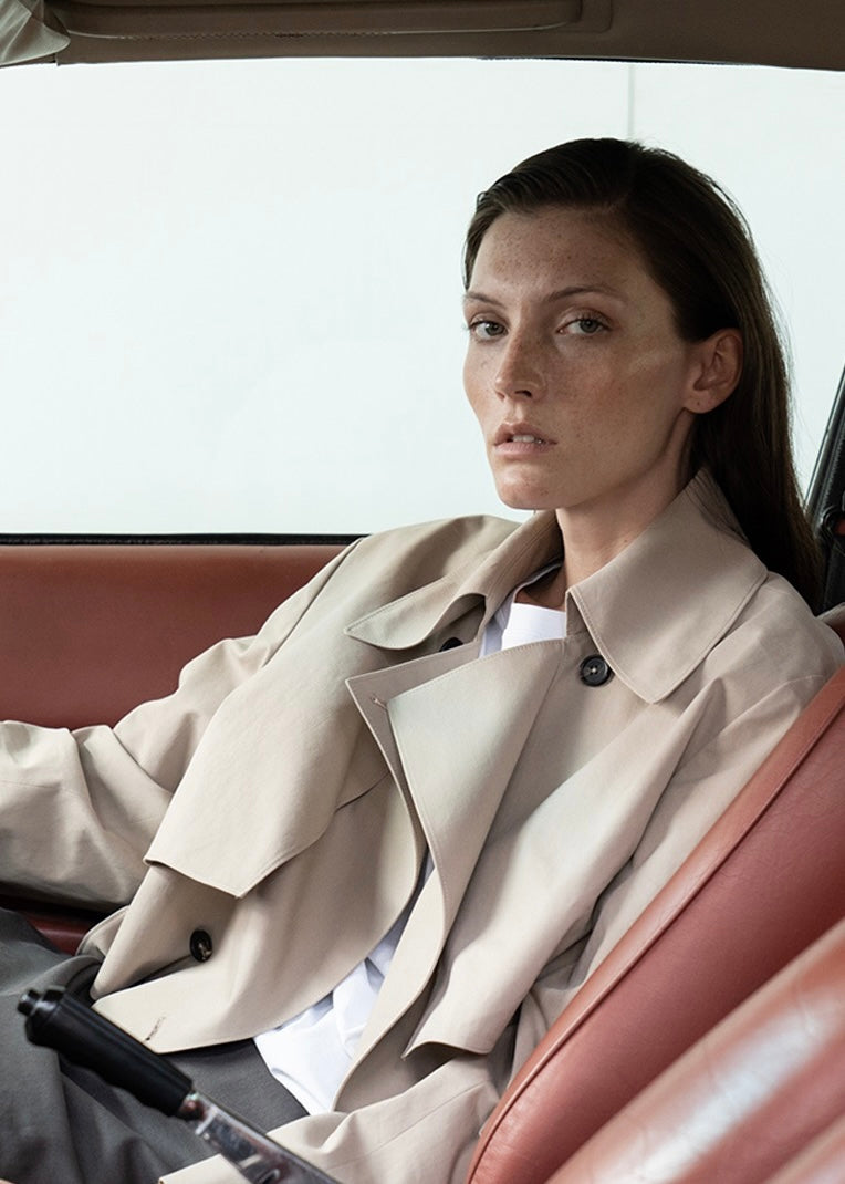 [Re-stock] Adlea short trench jacket (beige)