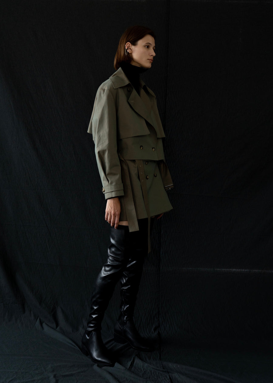 Jane Belted Cotton-gabardine Jacket | LEHA