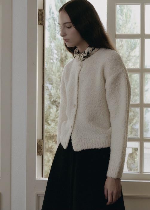 [Re-stock] Belle Boucle Cardigan (Ivory)