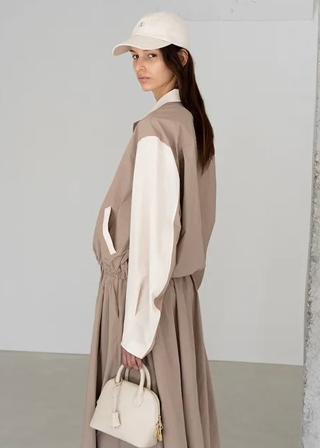 [Re-stock] Emma nylon Jacket (Beige)