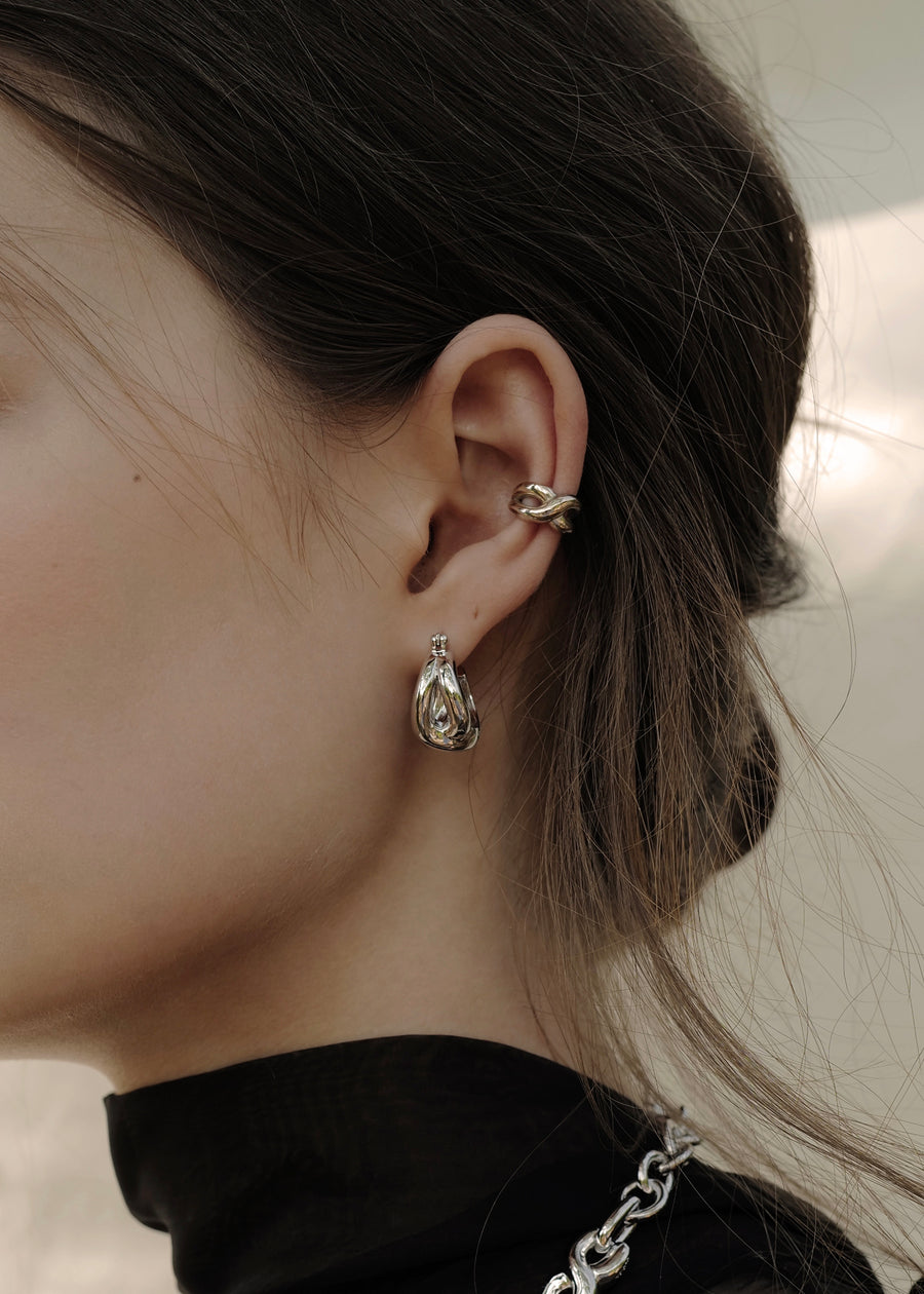 Twist Bold E_Small SILVER | S_S.IL