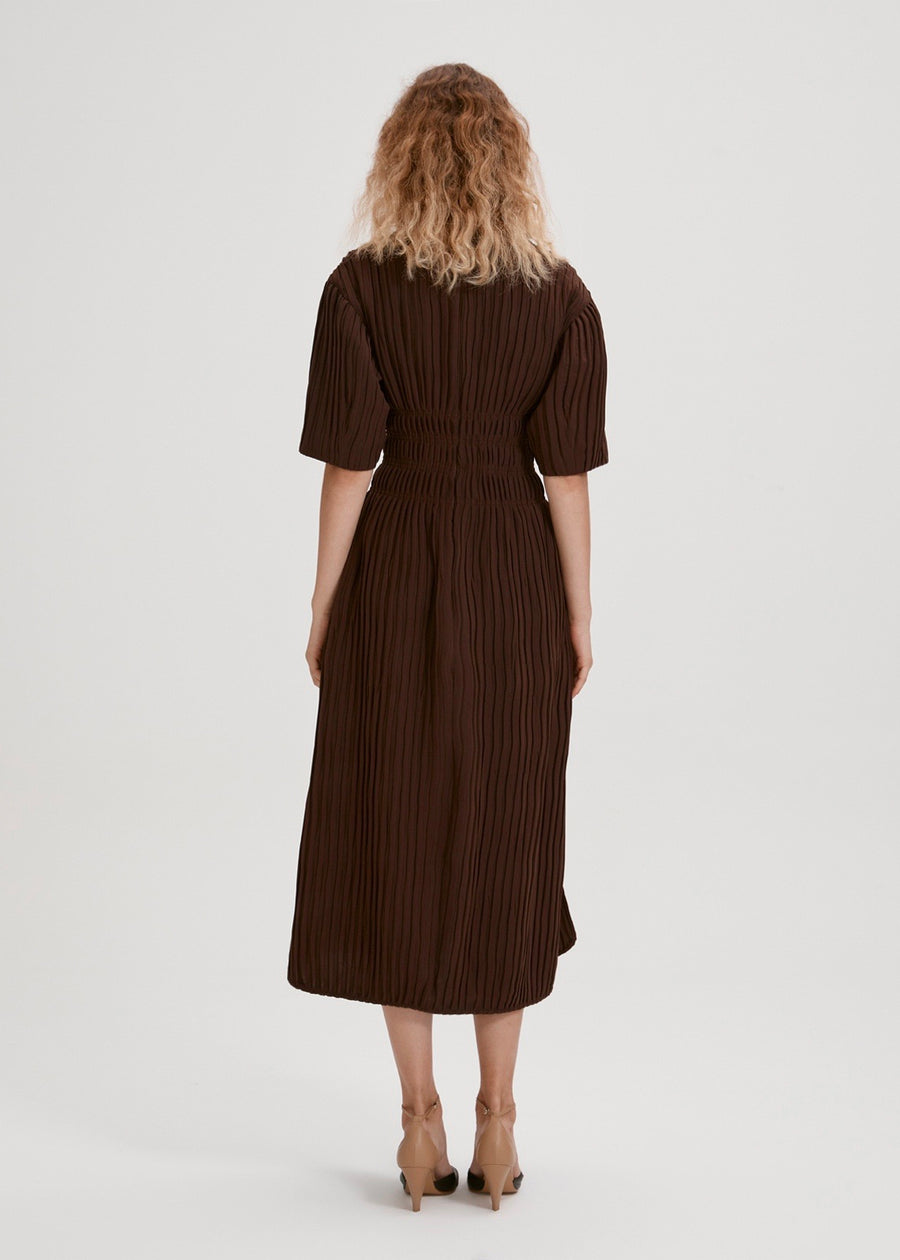 TEXTURED TURTLENECK DRESS  | RECTO