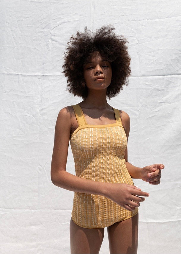 JACQUARD KNIT SWIM-SUIT | MISSING YOU ALREADY