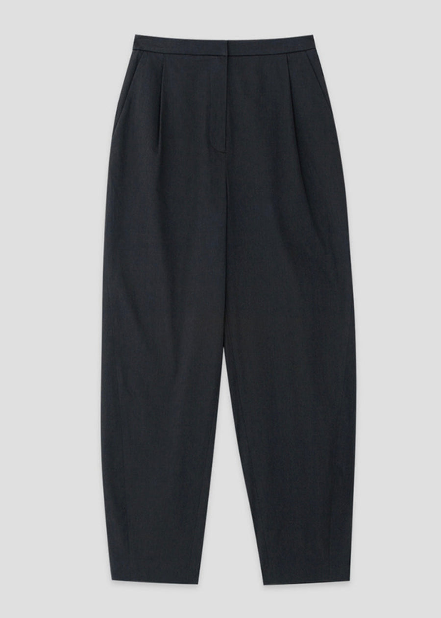 Cotton-linen Blended Tapered Pants (Anthracite)