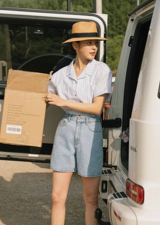 City Denim Short (Light blue)