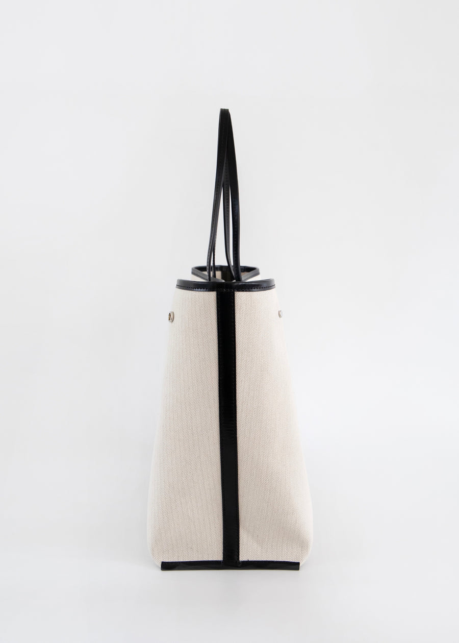Leather-Trimmed Canvas Tote | KINDERSALMON