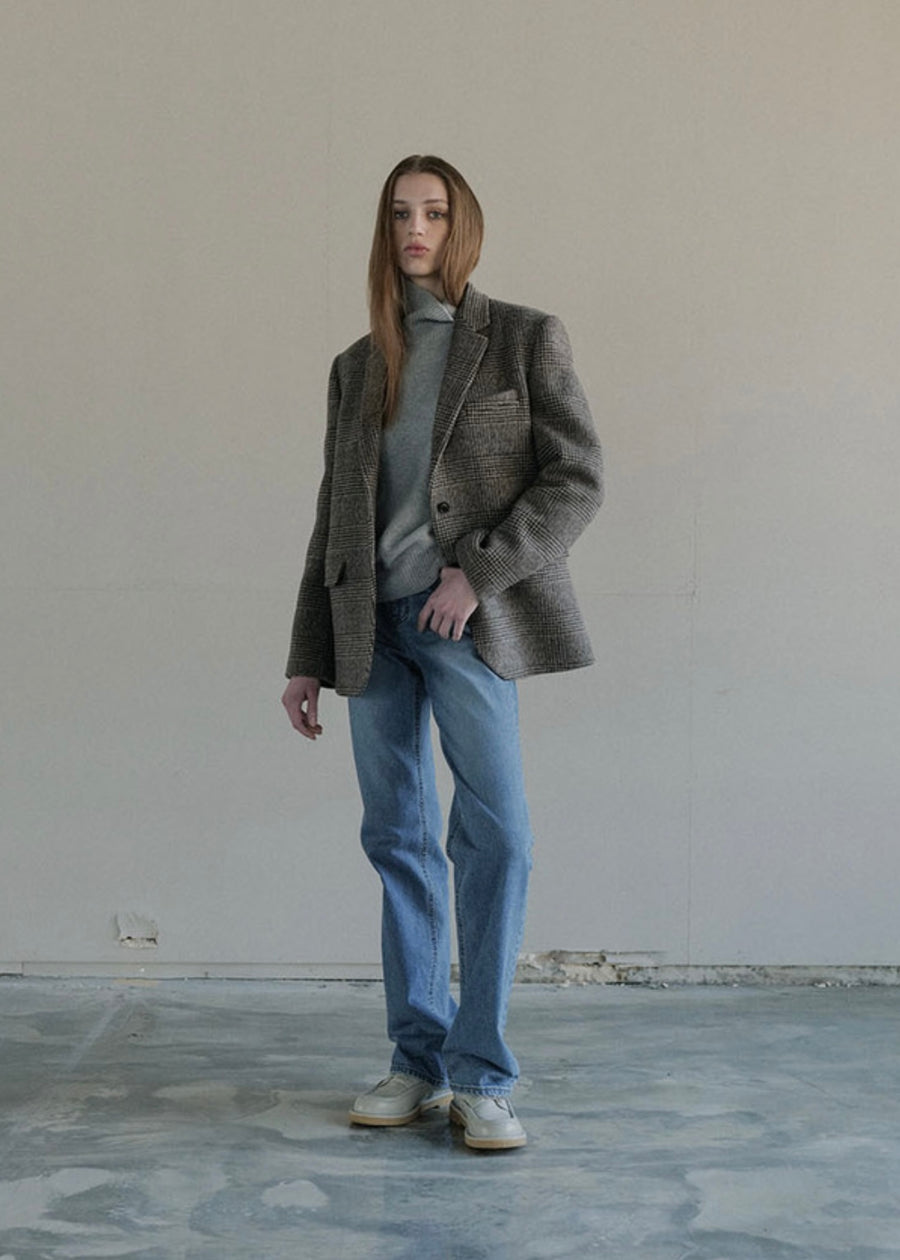 [LEHA] CROSBY JACKET -BROWN